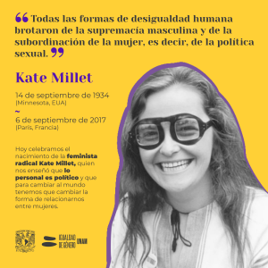 Kate Millet feminista radical CIGU UNAM
