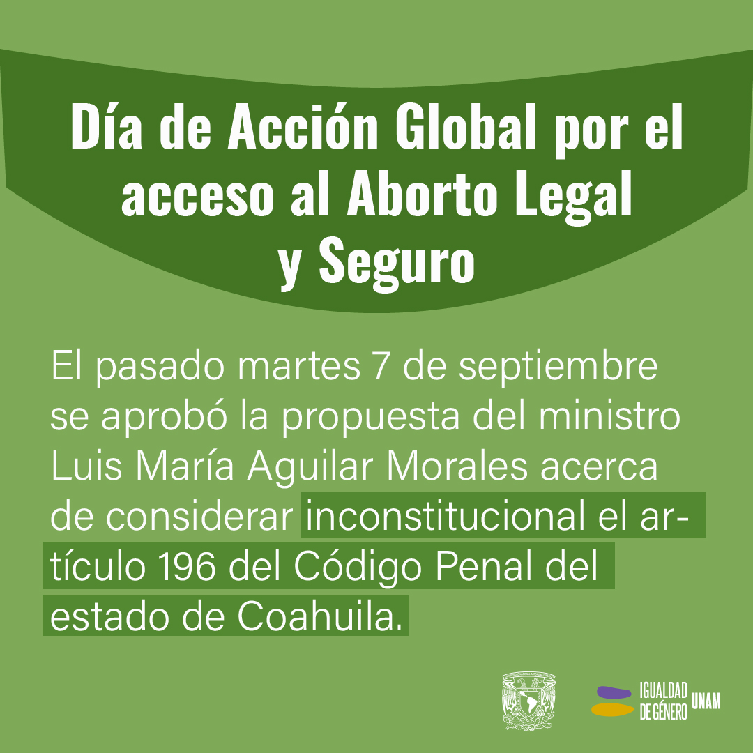 Día acción global aborto UNAM CIGU
