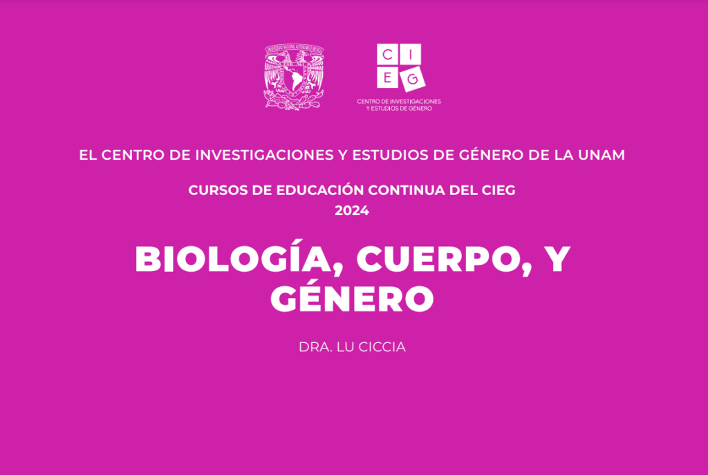 cartel del curso Biología, cuerpo y género